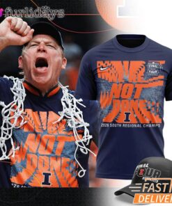 Illinois Fighting Illini March Madness We’re Not Done T-Shirt NCAA Basketball Tee