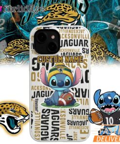 Jacksonville Jaguars Stitch Custom Name Phone Case