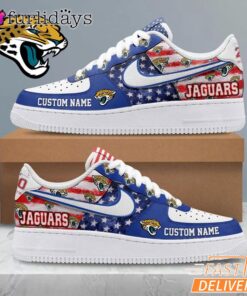 Jacksonville Jaguars USA Flag Custom Air Force 1 Sneakers 250 Years Shoes