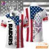 Las Vegas Raiders 250 Years Of America Patriotic Custom Name Polo Shirt