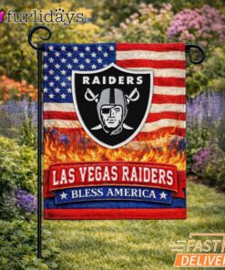 Las Vegas Raiders Bless America Land That I Love Flag
