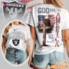 Las Vegas Raiders God Bless America 250 Year Of Freedom T-Shirt