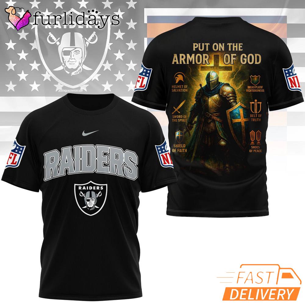 Las Vegas Raiders Put On The Armor Of God Christian Knight T-Shirt Las Vegas Raiders Put On The Armor Of God Christian Knight T-Shirt