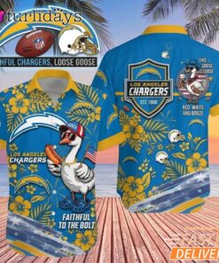 Los Angeles Chargers Funny Goose Hawaiian Shirt