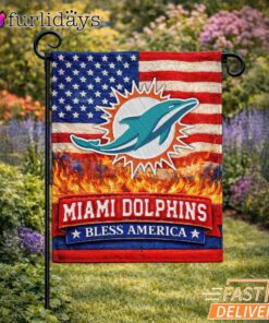 Miami Dolphins Bless America Land That I Love Flag