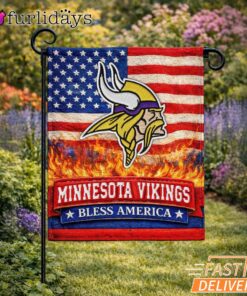 Minnesota Vikings Bless America Land That I Love Flag