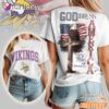 Minnesota Vikings God Bless America 250 Year Of Freedom T-Shirt