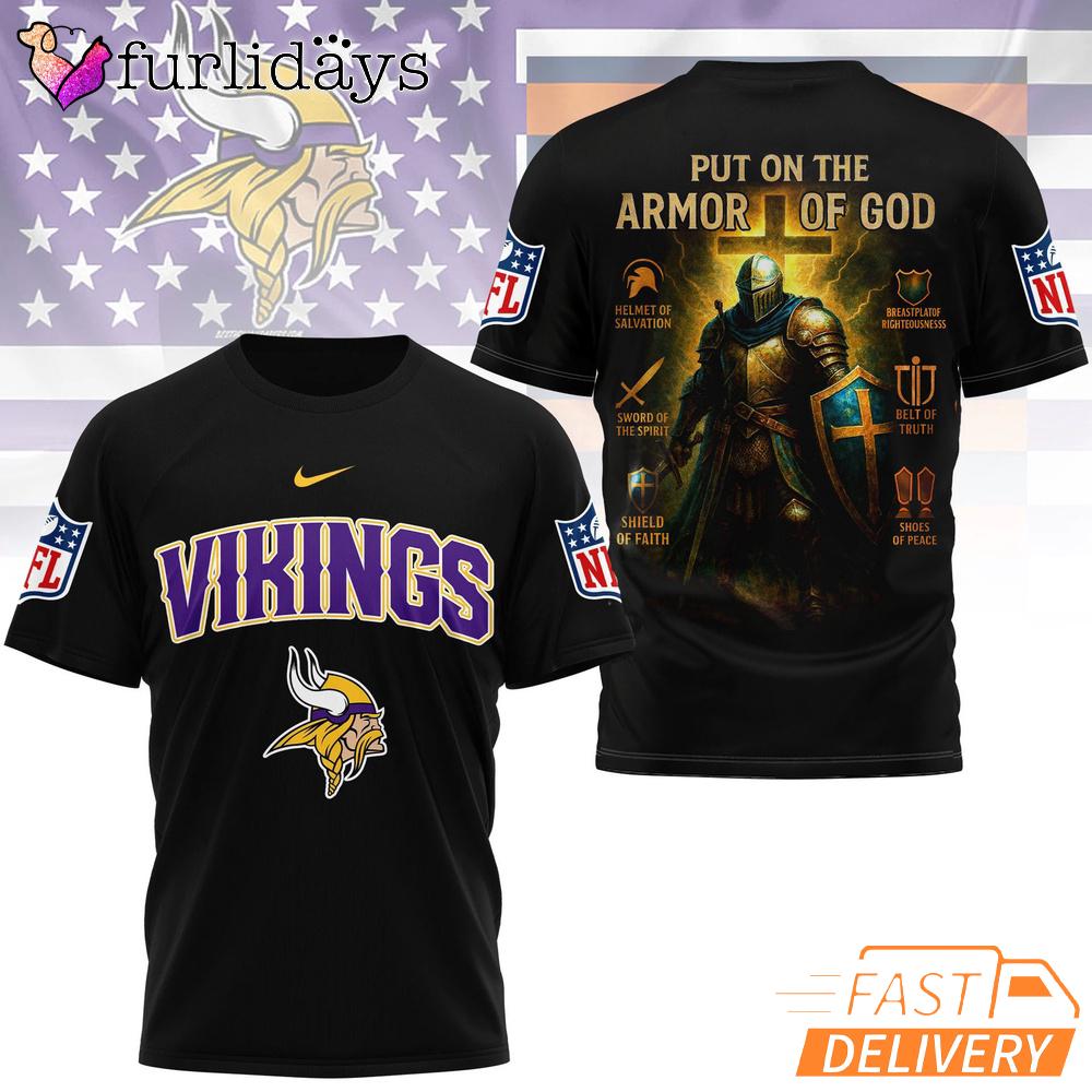 Minnesota Vikings Put On The Armor Of God Christian Knight T-Shirt Minnesota Vikings Put On The Armor Of God Christian Knight T-Shirt