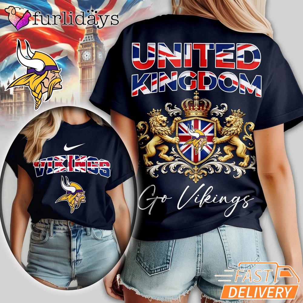 Minnesota Vikings United Kingdom Game T-Shirt Minnesota Vikings United Kingdom Game T-Shirt