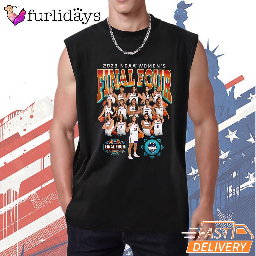 NCAA Women’s Final Four 2026 Team Roster Graphic T-Shirt NCAA Women’s Final Four 2026 Team Roster Graphic T-Shirt