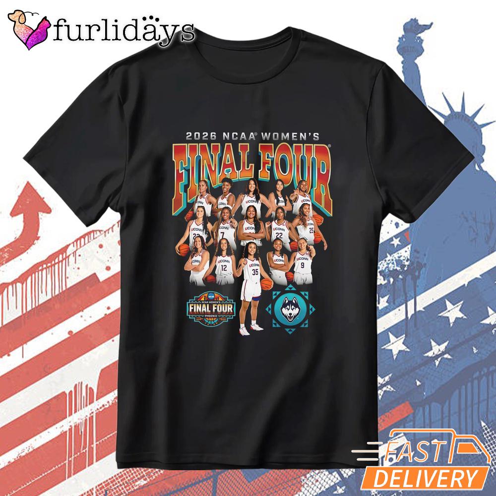 NCAA Women’s Final Four 2026 Team Roster Graphic T-Shirt NCAA Women’s Final Four 2026 Team Roster Graphic T-Shirt