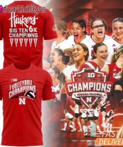 Nebraska Volleyball Big Ten Champions T-Shirt