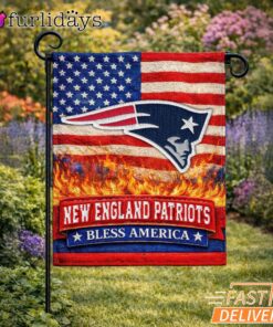 New England Patriots Bless America Land That I Love Flag
