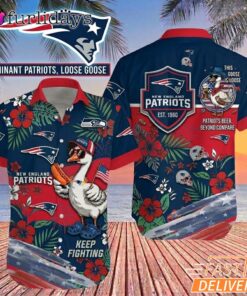 New England Patriots Funny Goose Hawaiian Shirt