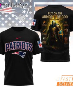 New England Patriots Put On The Armor Of God Christian Knight T-Shirt