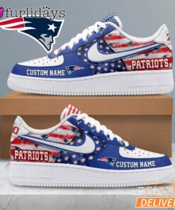 New England Patriots USA Flag Custom Air Force 1 Sneakers 250 Years Shoes