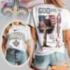 New Orleans Saints God Bless America 250 Year Of Freedom T-Shirt