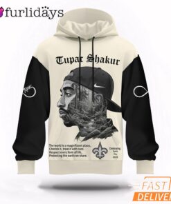 New Orleans Saints Tupac Shakur Celebrating Earth Day 2026 Hoodie