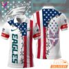 Philadelphia Eagles 250 Years Of America Patriotic Custom Name Polo Shirt