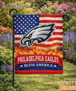 Philadelphia Eagles Bless America Land That I Love Flag