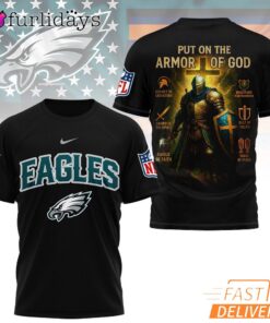 Philadelphia Eagles Put On The Armor Of God Christian Knight T-Shirt