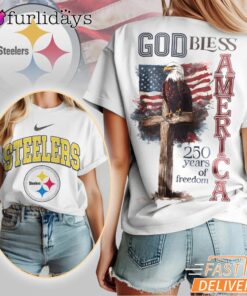 Pittsburgh Steelers God Bless America 250 Year Of Freedom T-Shirt