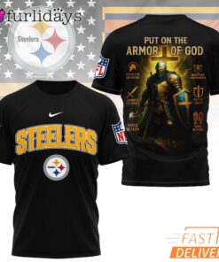 Pittsburgh Steelers Put On The Armor Of God Christian Knight T-Shirt