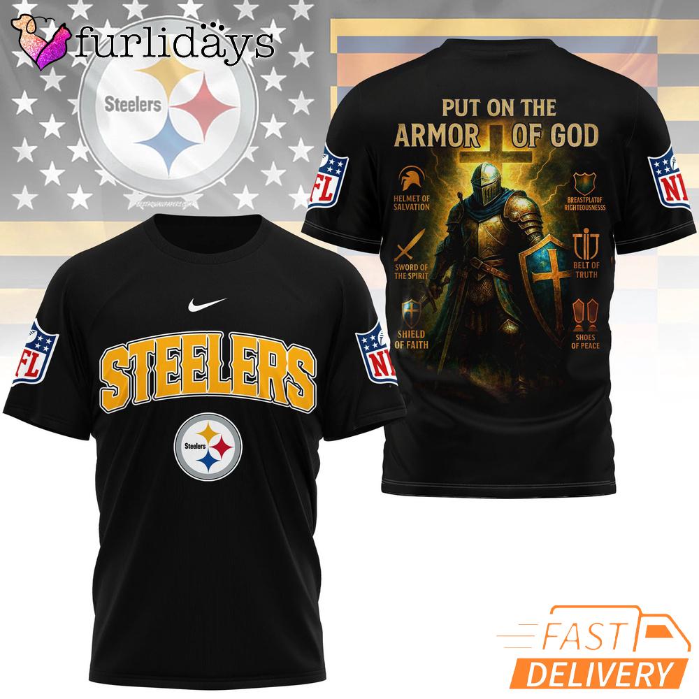 Pittsburgh Steelers Put On The Armor Of God Christian Knight T-Shirt Pittsburgh Steelers Put On The Armor Of God Christian Knight T-Shirt