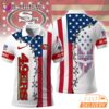 San Francisco 49ers 250 Years Of America Patriotic Custom Name Polo Shirt