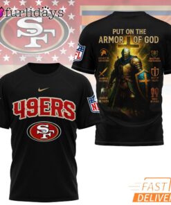 San Francisco 49ers Put On The Armor Of God Christian Knight T-Shirt