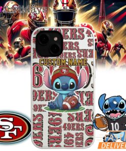 San Francisco 49ers Stitch Custom Name Phone Case