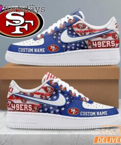 San Francisco 49ers USA Flag Custom Air Force 1 Sneakers 250 Years Shoes