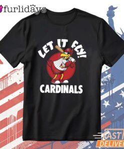 St Louis Cardinals Fredbird Let It Fly Mascot Baseball Fan T-Shirt