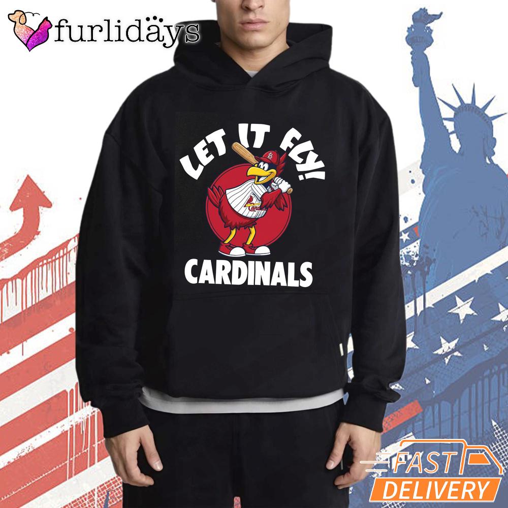 St Louis Cardinals Fredbird Let It Fly Mascot Baseball Fan T-Shirt St Louis Cardinals Fredbird Let It Fly Mascot Baseball Fan T-Shirt