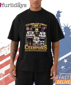 Team USA 2026 Sled Hockey Gold Medal Champions Hat Trick T-Shirt
