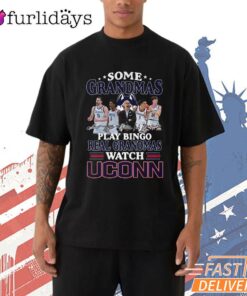 UConn Huskies Grandma Bingo Watch UConn Basketball Fan T-Shirt