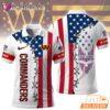 Washington Commanders 250 Years Of America Patriotic Custom Name Polo Shirt