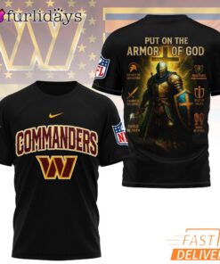 Washington Commanders Put On The Armor Of God Christian Knight T-Shirt