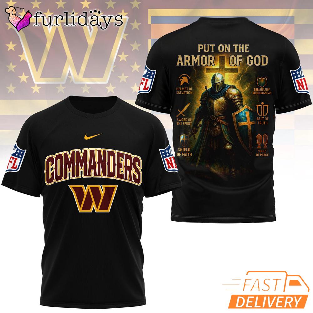 Washington Commanders Put On The Armor Of God Christian Knight T-Shirt Washington Commanders Put On The Armor Of God Christian Knight T-Shirt