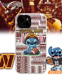 Washington Commanders Stitch Custom Name Phone Case