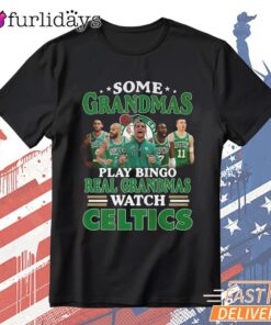 Boston Celtics Grandmas Play Bingo Watch Celtics Funny T-Shirt