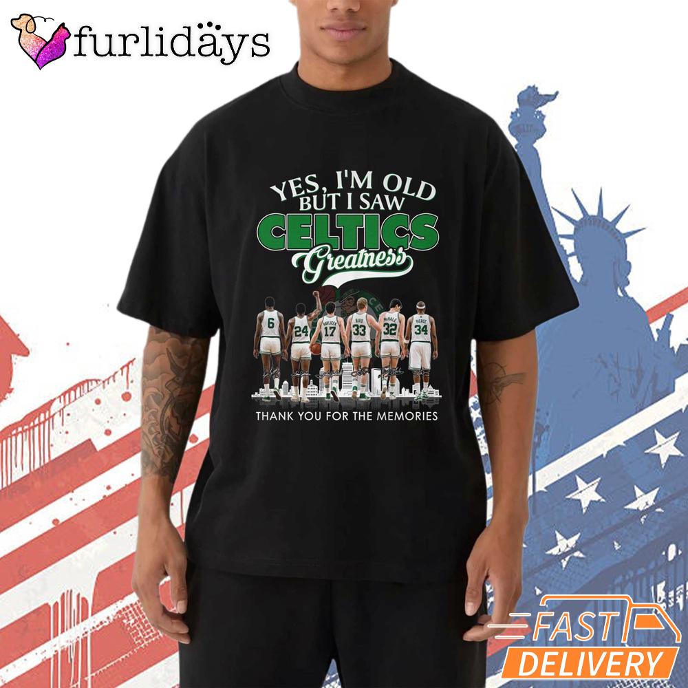 Boston Celtics Yes I’m Old But I Saw Legends Graphic T-Shirt Boston Celtics Yes I’m Old But I Saw Legends Graphic T-Shirt