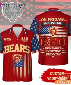 Chicago Bears RED Remember Everyone Deployed On Fridays We Wear Red Custom Hawaiian Shirt