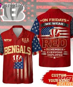 Cincinnati Bengals RED Remember Everyone Deployed On Fridays We Wear Red Custom Hawaiian Shirt