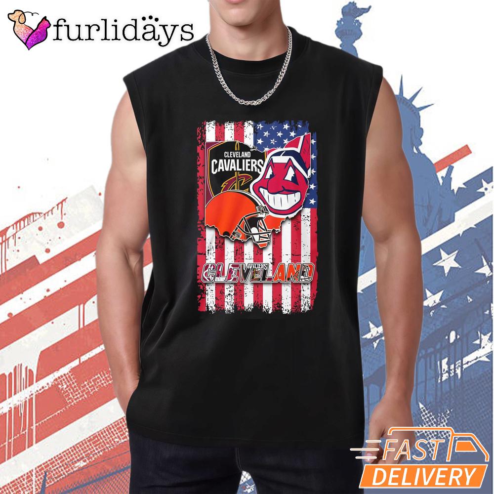 Cleveland Guardians American Flag Baseball Fan Graphic T-Shirt Cleveland Guardians American Flag Baseball Fan Graphic T-Shirt