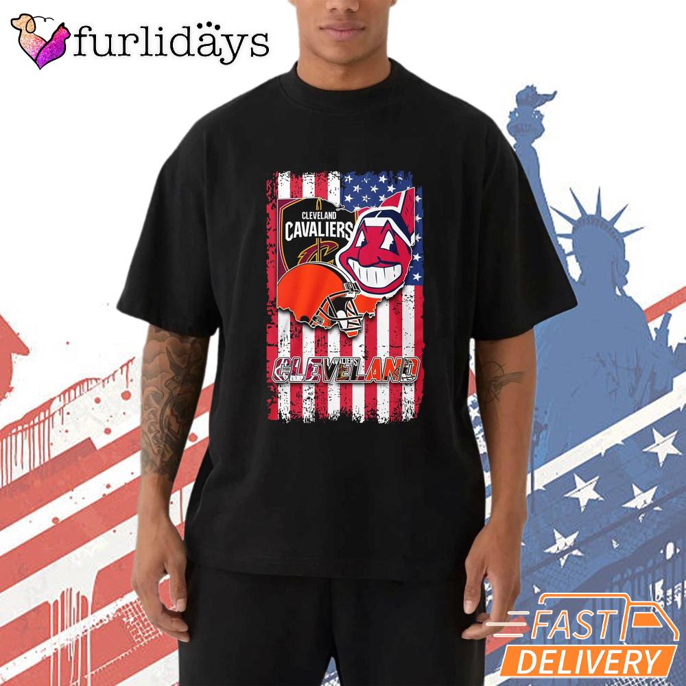 Cleveland Guardians American Flag Baseball Fan Graphic T-Shirt Cleveland Guardians American Flag Baseball Fan Graphic T-Shirt