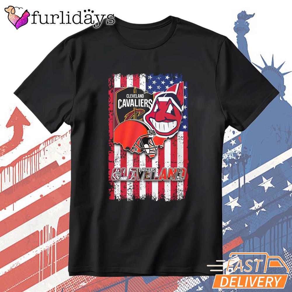 Cleveland Guardians American Flag Baseball Fan Graphic T-Shirt Cleveland Guardians American Flag Baseball Fan Graphic T-Shirt