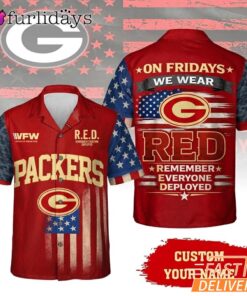 Green Bay Packers RED Remember Everyone Deployed On Fridays We Wear Red Custom Hawaiian Shirt
