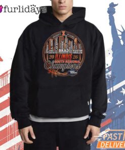 Illinois Fighting Illini 2026 South Regional Champions Skyline Graphic T-Shirt