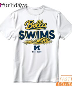 Michigan Swimming Arabella Sims Bella Swims Fan T-Shirt